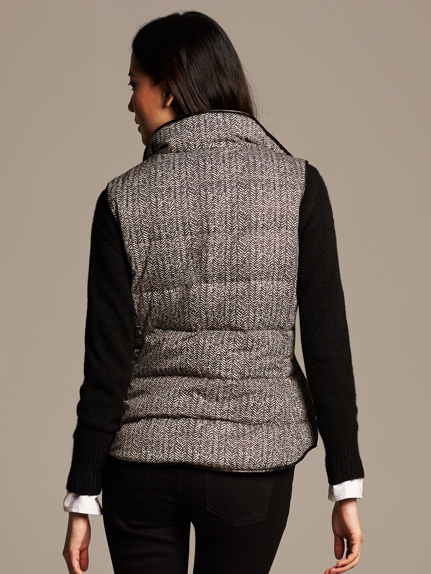 130+ Banana Republic Women's Quilted Printed Puffer Vest Jacket Coat S Small eBay