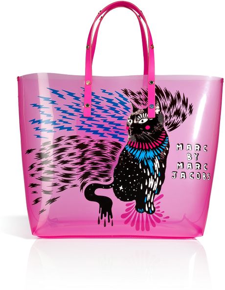 Marc By Marc Jacobs Clear Printed Tote in Pink | Lyst