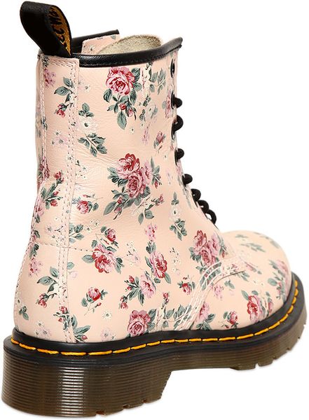 pink flower doc martens