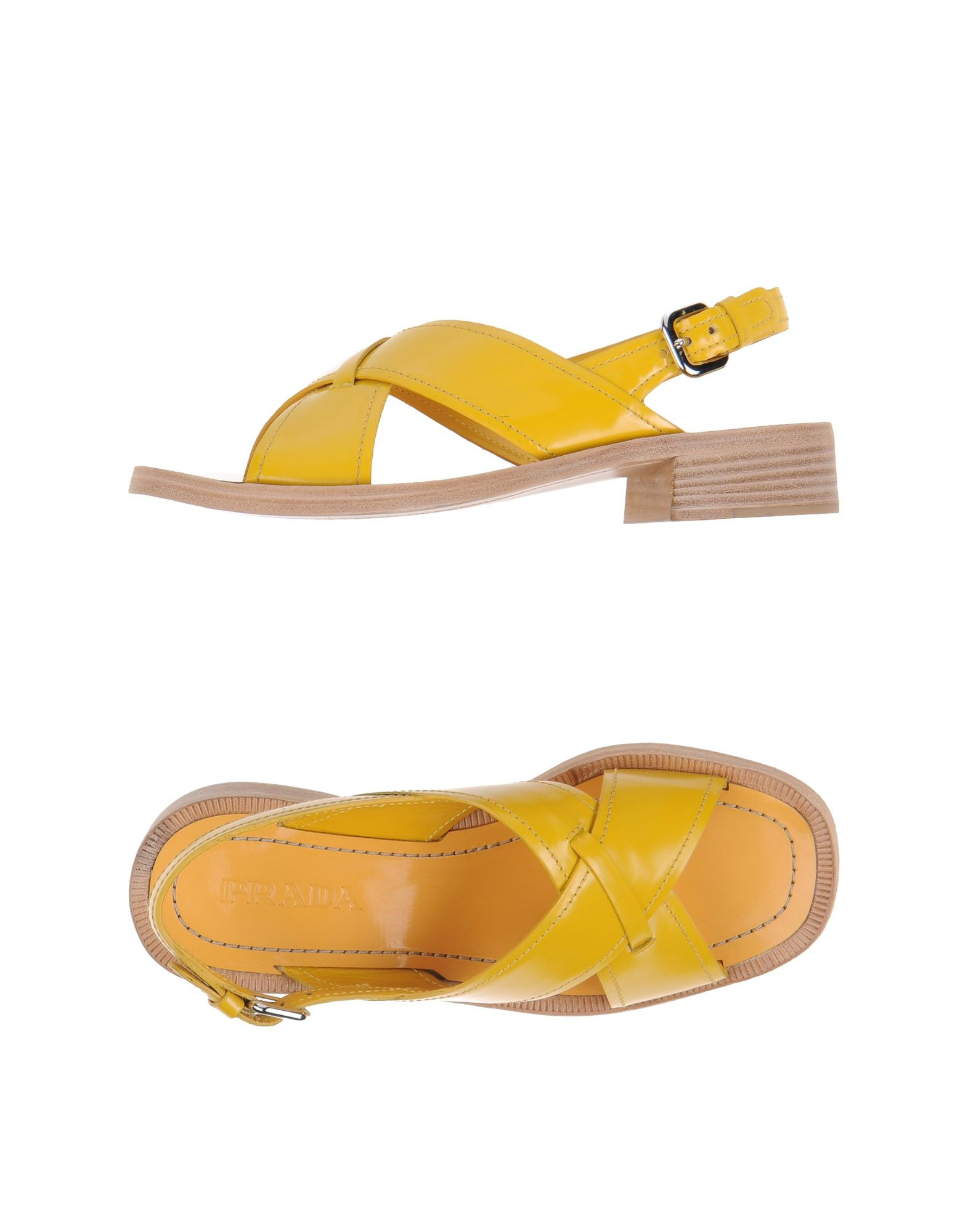 yellow prada slippers