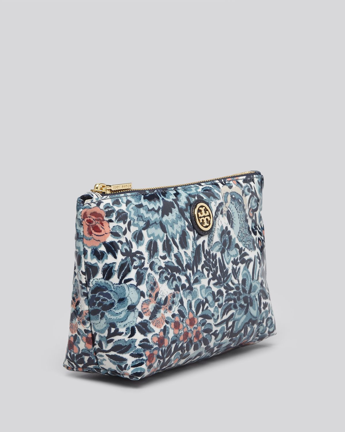 Tory Burch Cosmetic Case Small Slouchy Blue Kyoto Tory Burch Cosmetic Case Small Slouchy Blue Kyoto