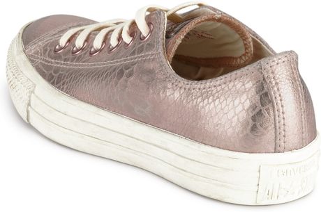 rose gold low top converse