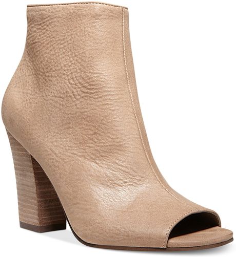 Steven By Steve Madden Clara Booties in Gray (Taupe Leather) | Lyst