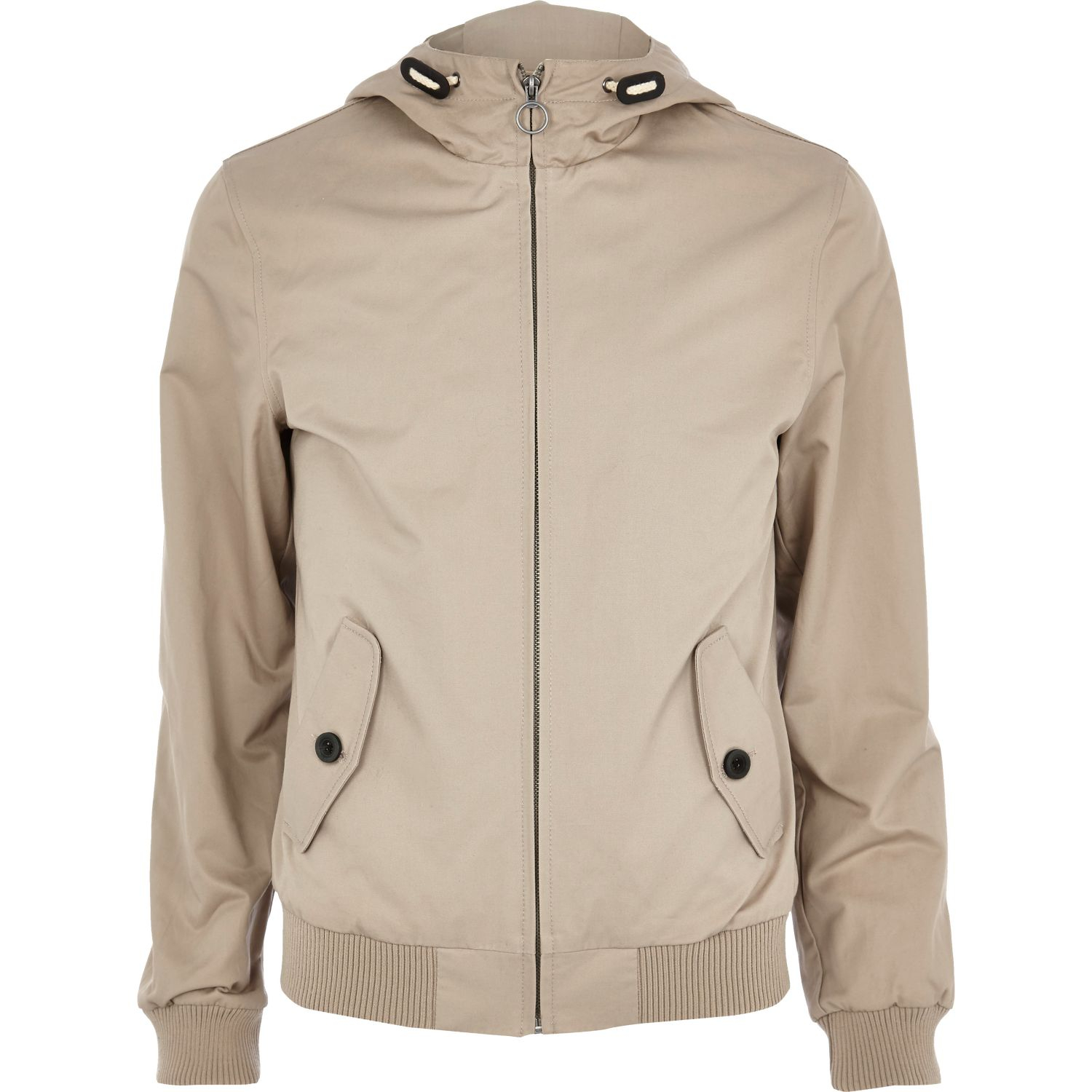 River Island Light Brown Hooded Casual Jacket in Brown for Men Lyst