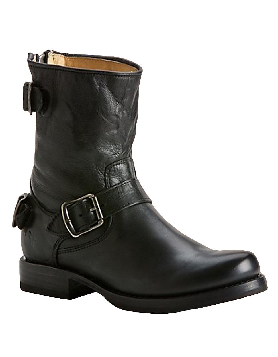 black frye boots frye leather ankle boots in black lyst black frye boots frye leather ankle boots in black lyst