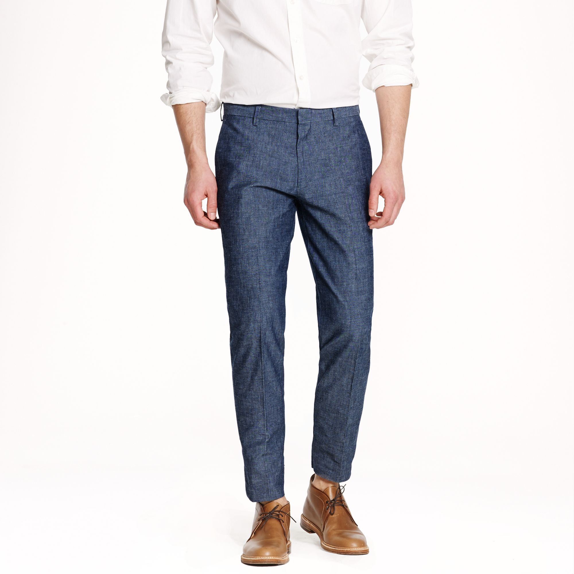J.crew Ludlow Slim Suit Pant in Japanese Chambray in Blue for Men