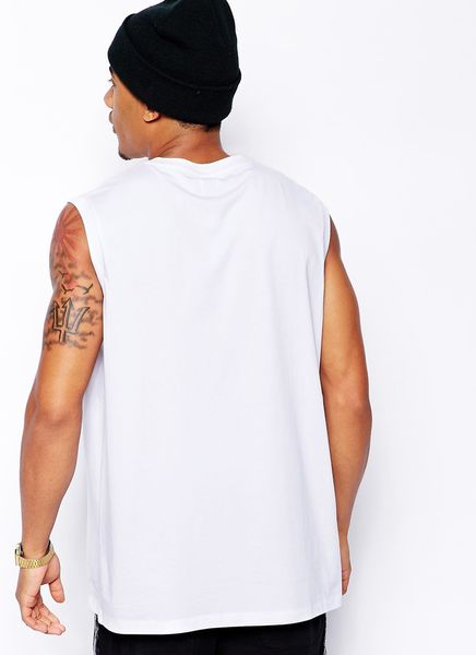 boxy sleeveless t shirt