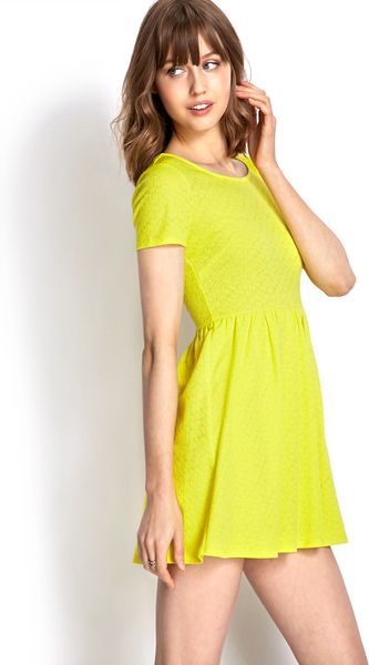 Forever 21 Darling Bow Dress in Yellow (Citron)