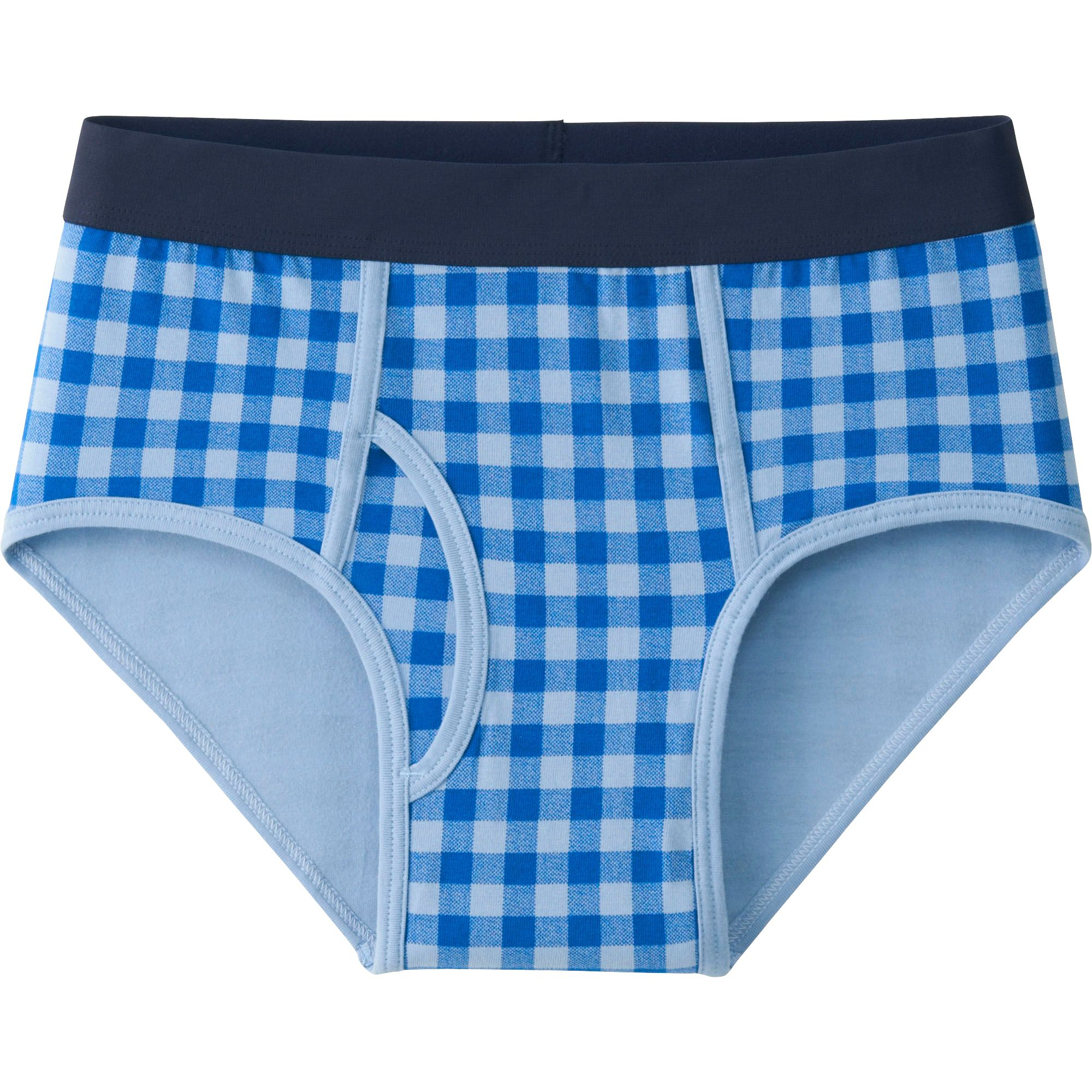 Uniqlo Men Supima Cotton Checkered Briefs in Blue for Men Lyst