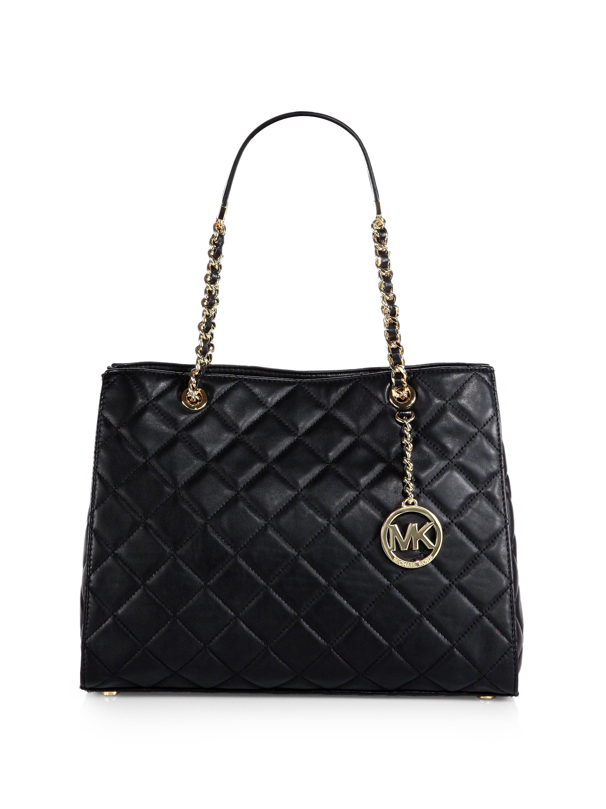 Michael Michael Kors Susannah Large Quilted Tote in Black