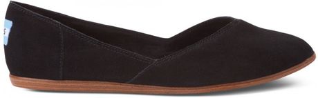 black suede toms flats