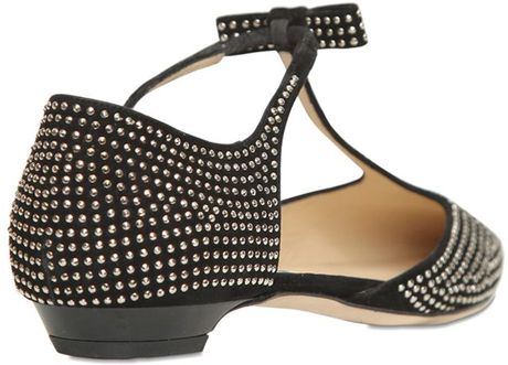 silver and black flats