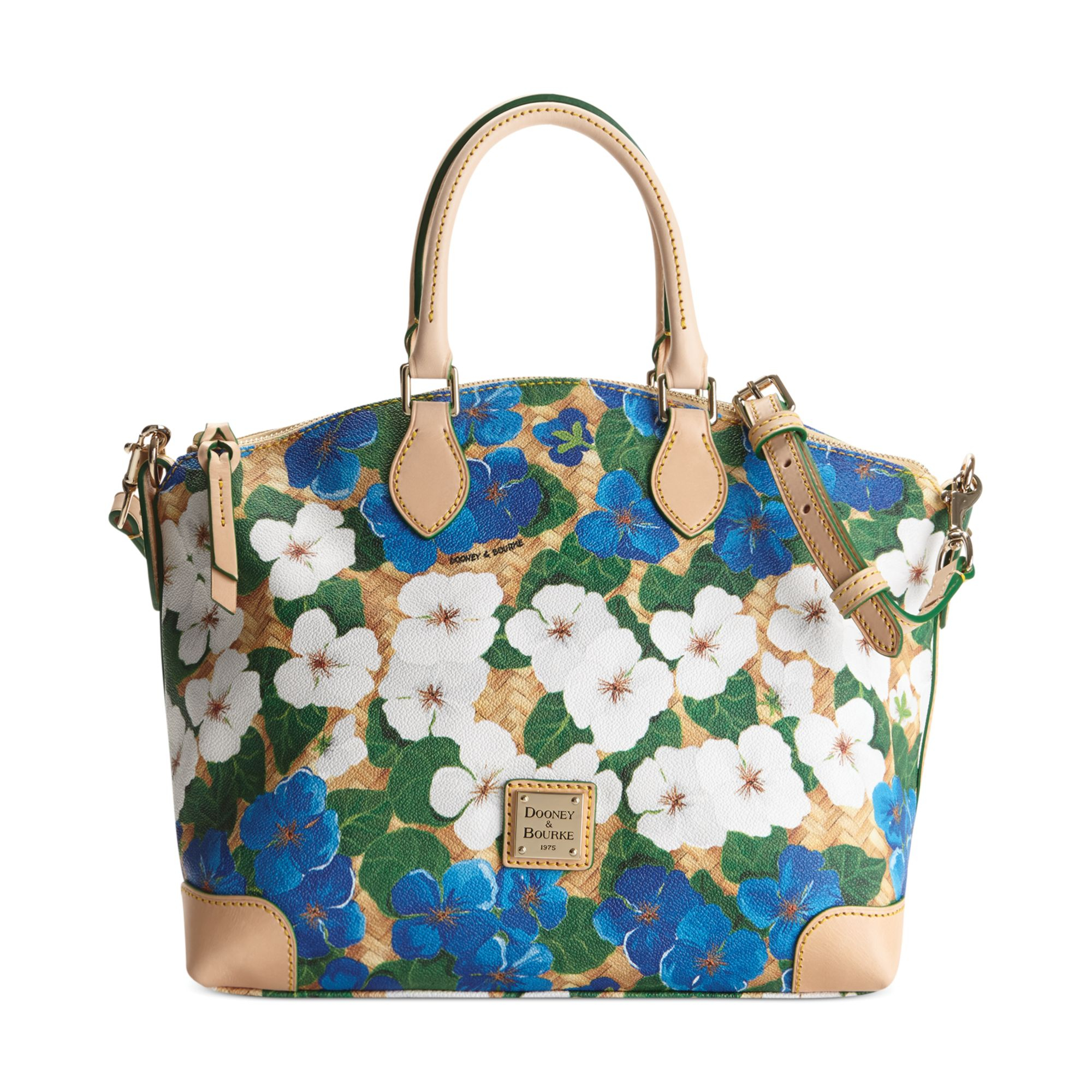 Dooney & Bourke Flowers Satchel in Blue Lyst