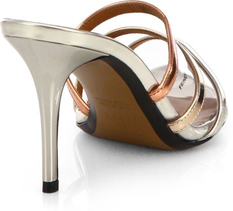 fendi silver slides