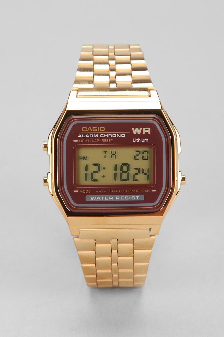 Casio Classic Gold & Red Watch in Gold for Men