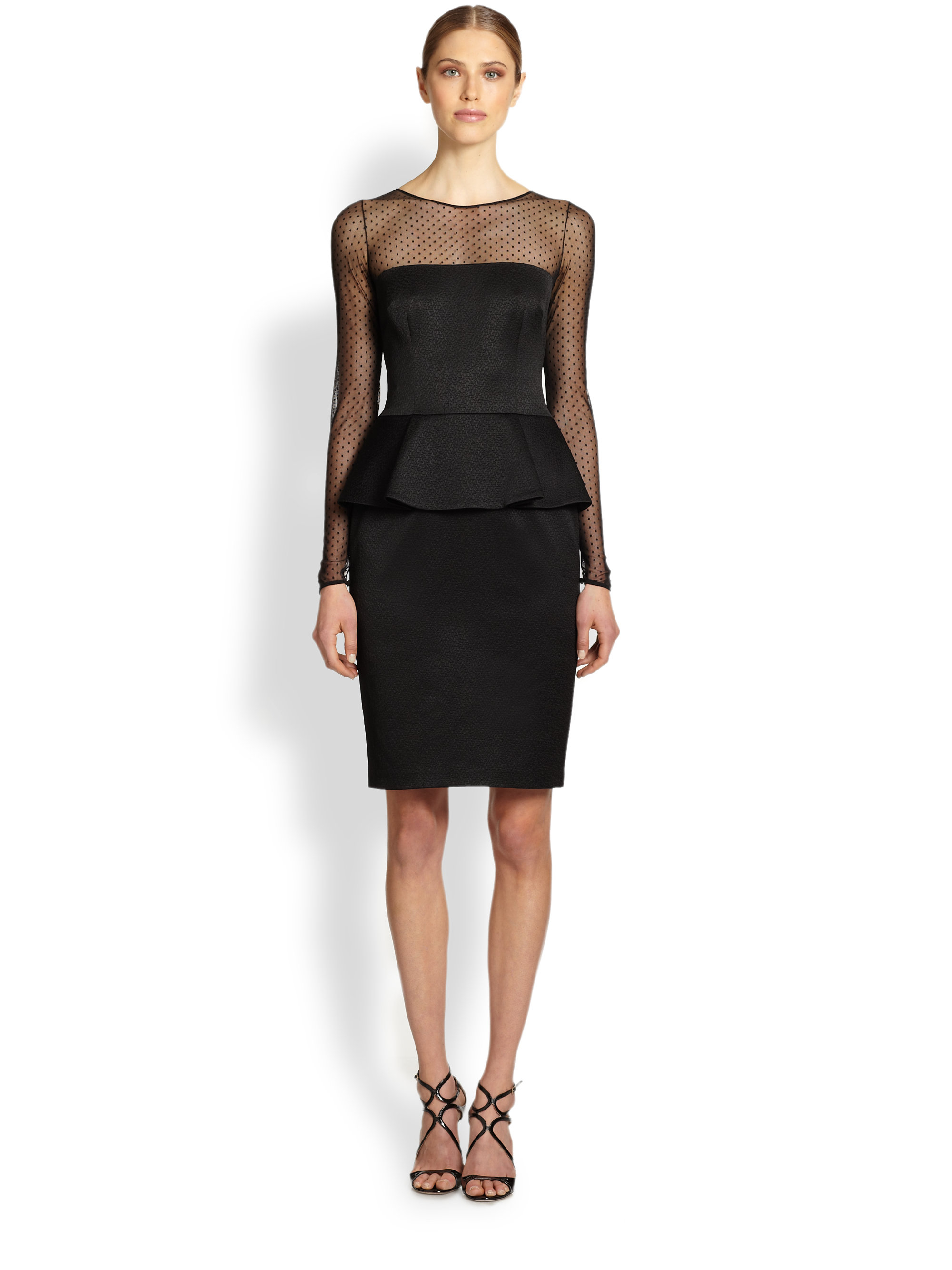 Black peplum dress with sleeves Black peplum dress with sleeves