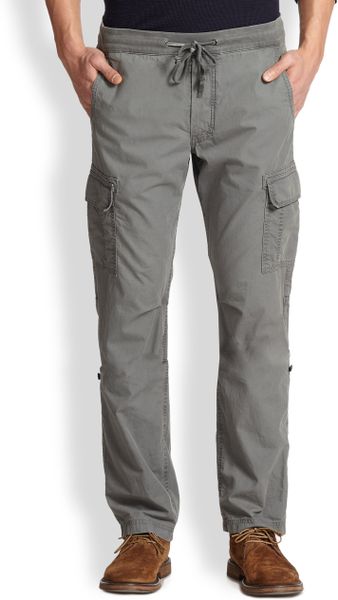 men grey cargos