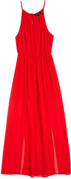 Forever 21 Goddess Moment Maxi Dress in Red | Lyst