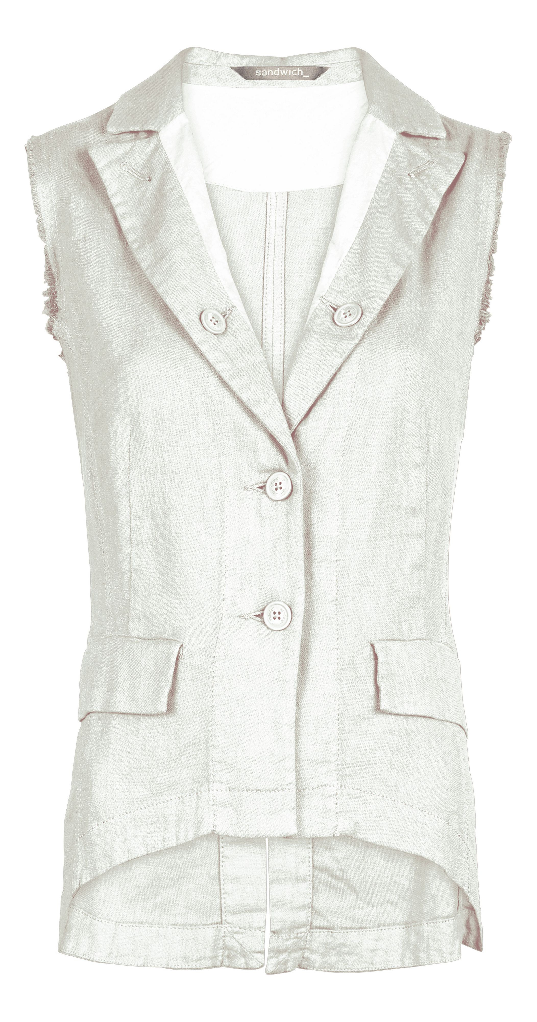 Sandwich Soft Linen Waistcoat in White (Off White) Lyst