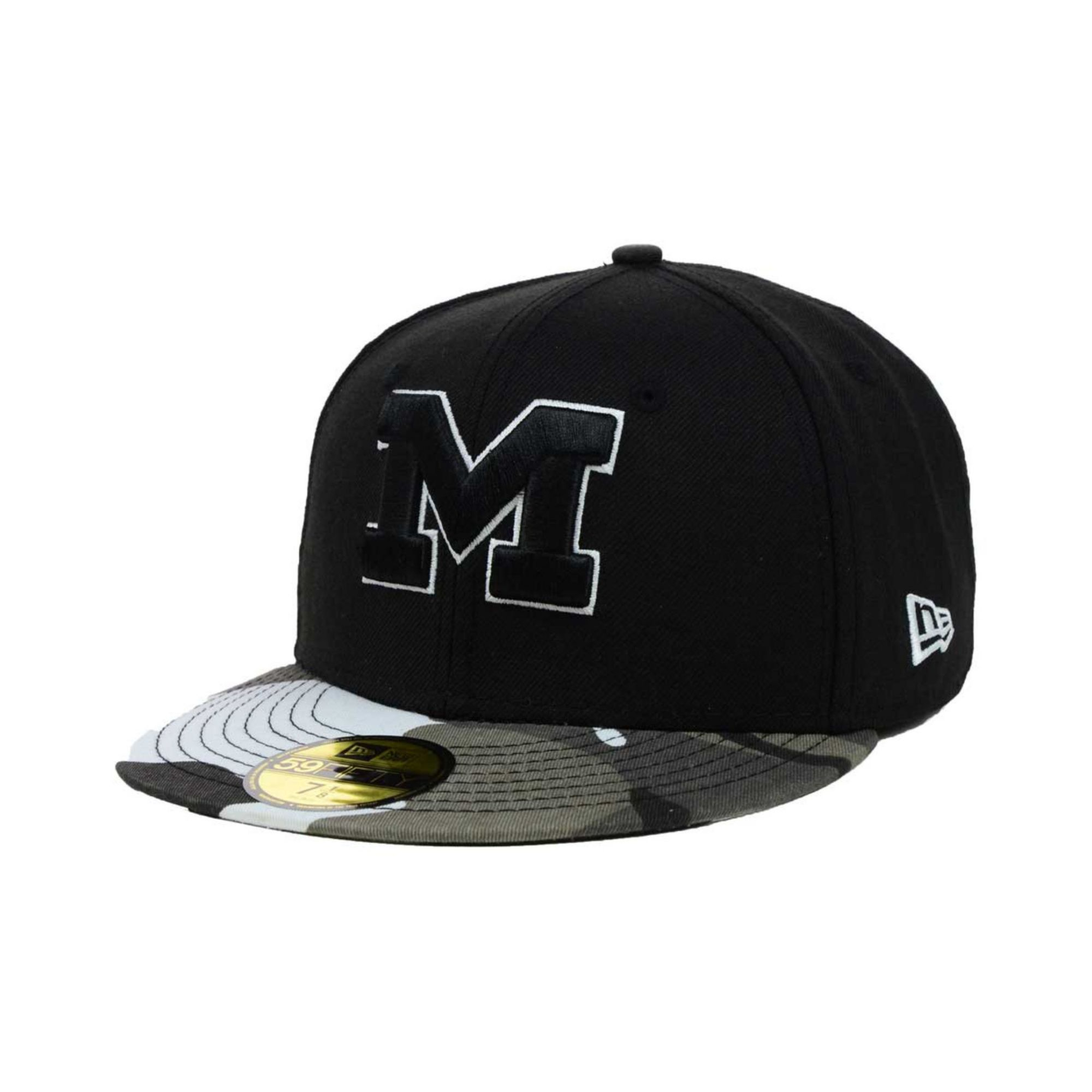 New Era Michigan Wolverines Urban Camo 59fifty Cap in Black for Men