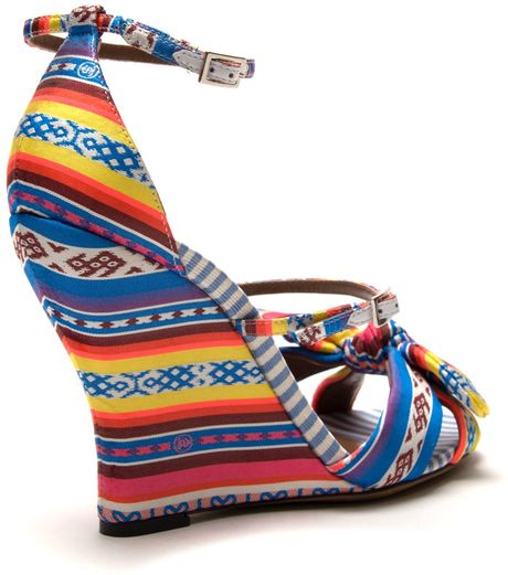 Tabitha Simmons Clara Wedge in Multicolor (multicolour) - Lyst