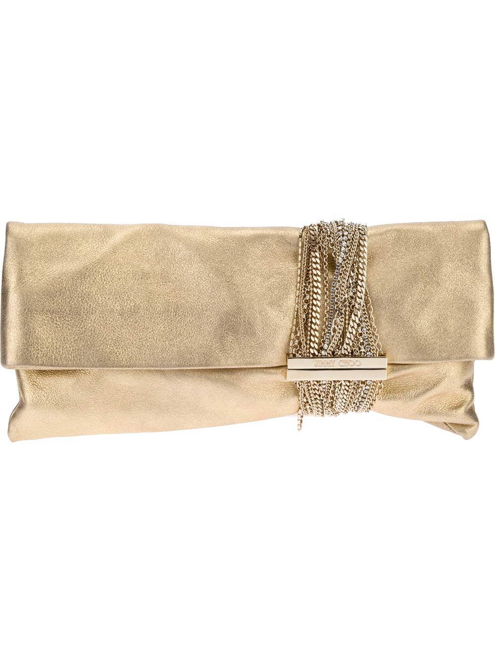 jimmy choo golden clutch