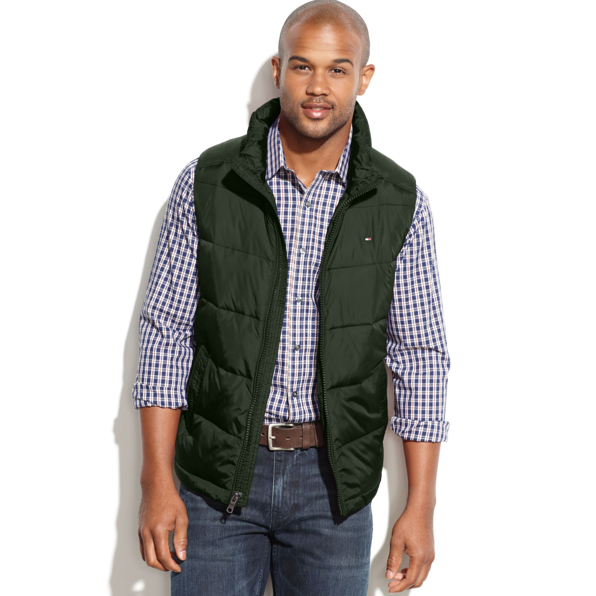 Tommy Hilfiger Puffer Vest in Green for Men (Olive)
