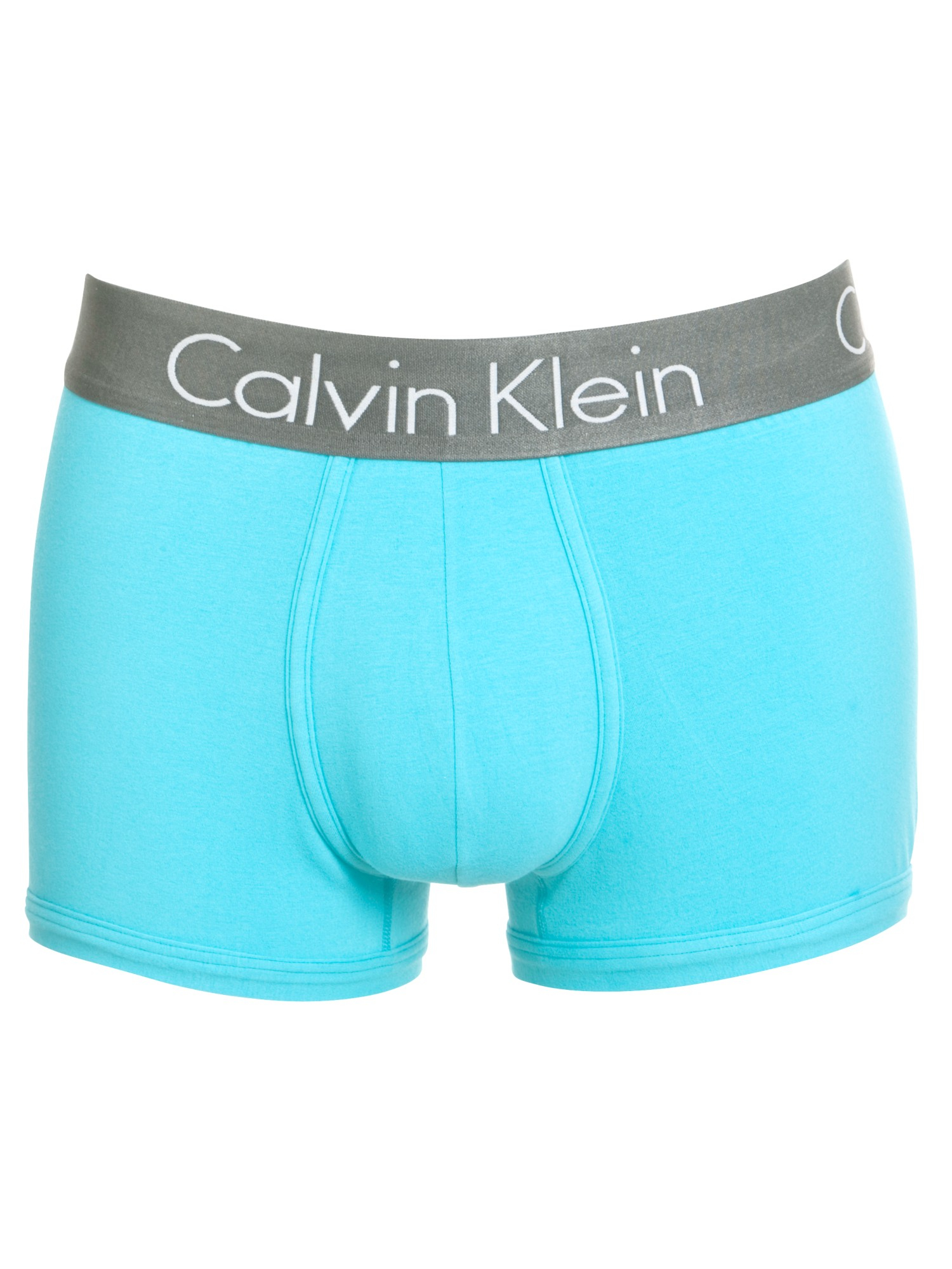 Calvin Klein Zinc Stretchcotton Trunks in Blue for Men (Turquoise) Lyst