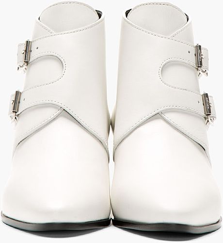 cheap white leather boots