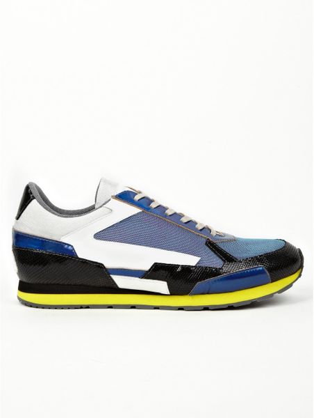 raf simons shoes blue raf simons mens panelled running sneakers in blue for lyst raf simons shoes blue raf simons mens panelled running sneakers in blue for lyst