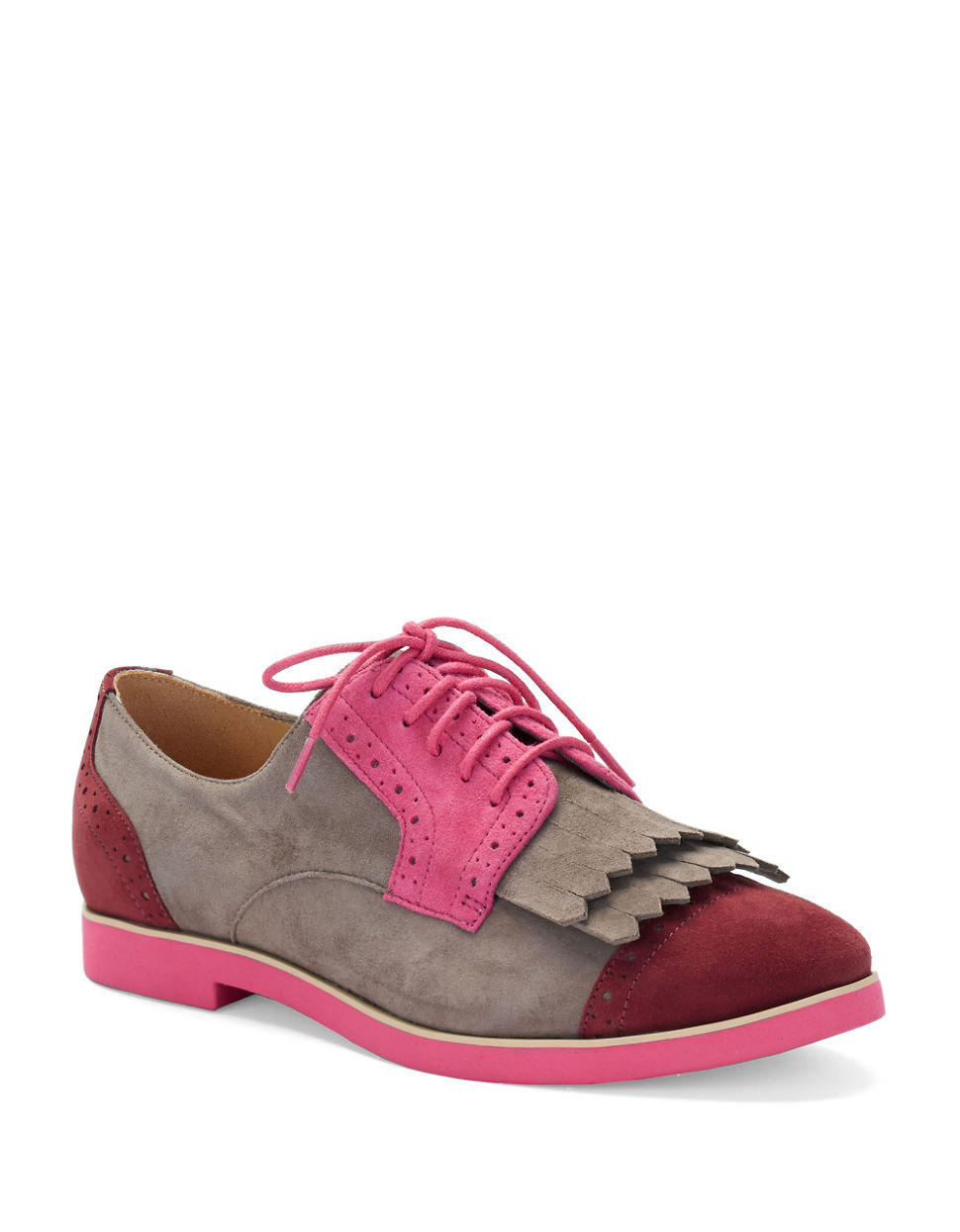 Enzo Angiolini Fireballe Suede Saddle Fringe Shoes in Enzo Angiolini Fireballe Suede Saddle Fringe Shoes in