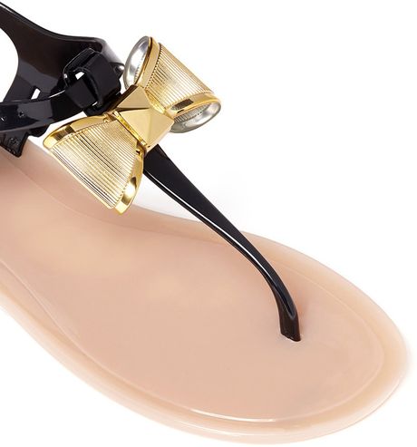 jelly fab spade sandals bow kate