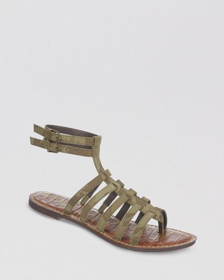 sam-edelman-green-flat-gladiator-sandals-gilda-flat-sandals-product-1 ...