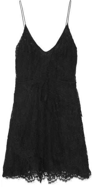Isabel Marant Melvyn Lace Mini Dress in Black - Lyst