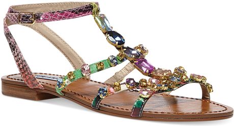 multicolor sandals flat