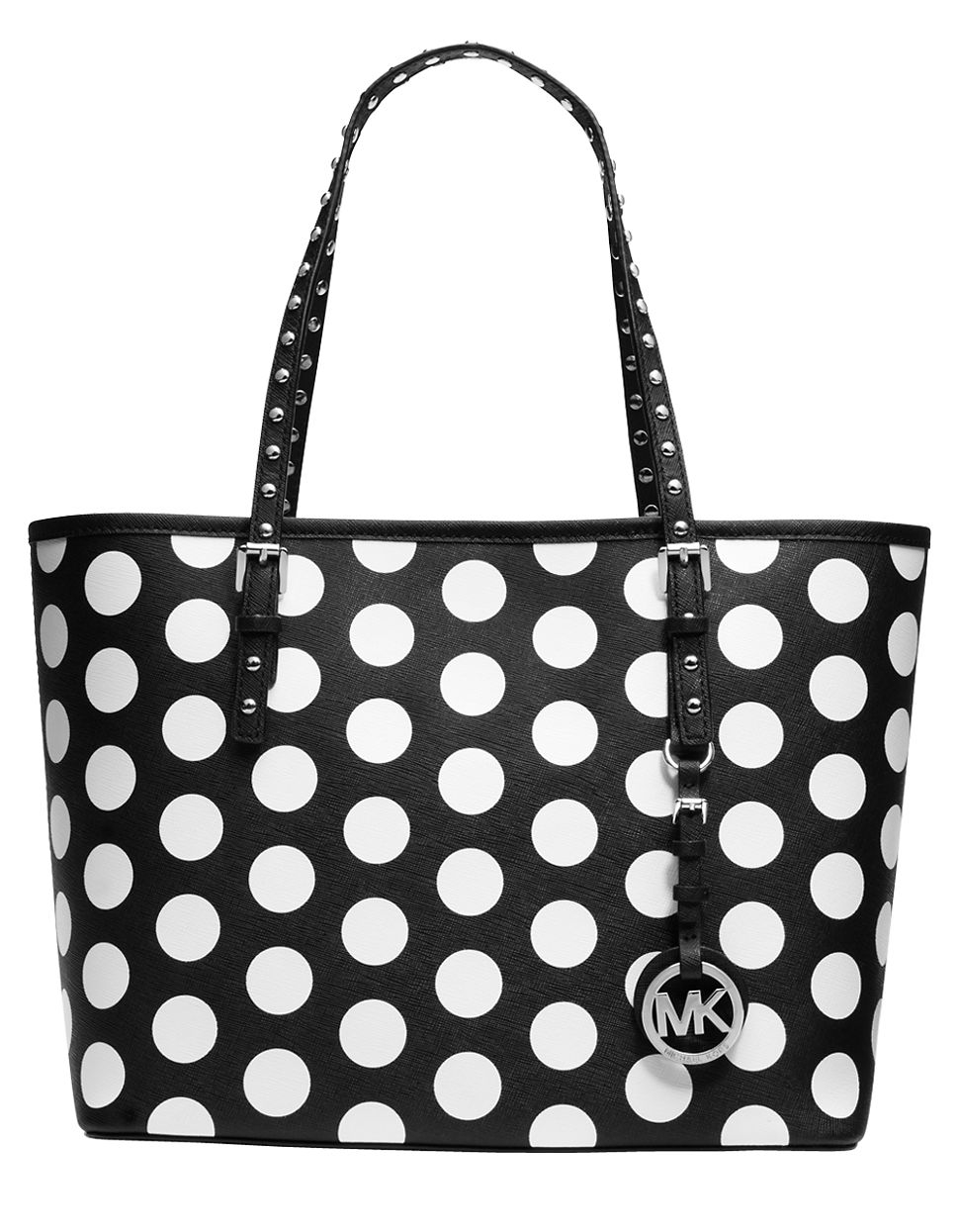 michael michael kors jet set stripe leather small travel tote bag