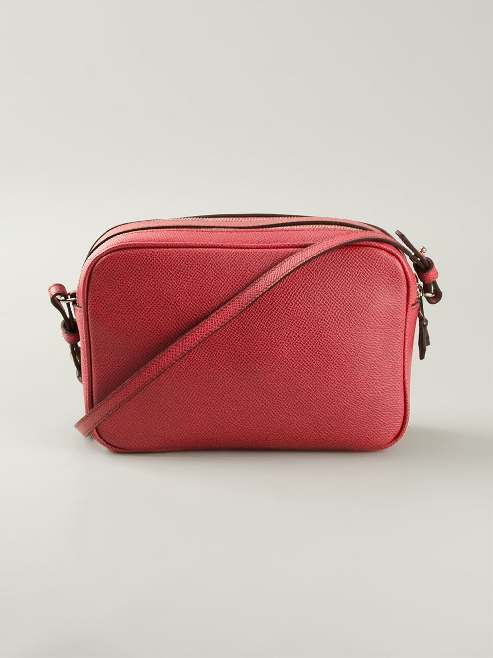 Giorgio Armani Paneled Leather Cross-Body Bag in Red | Lyst