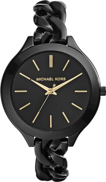 michael kors black stainless steel watch