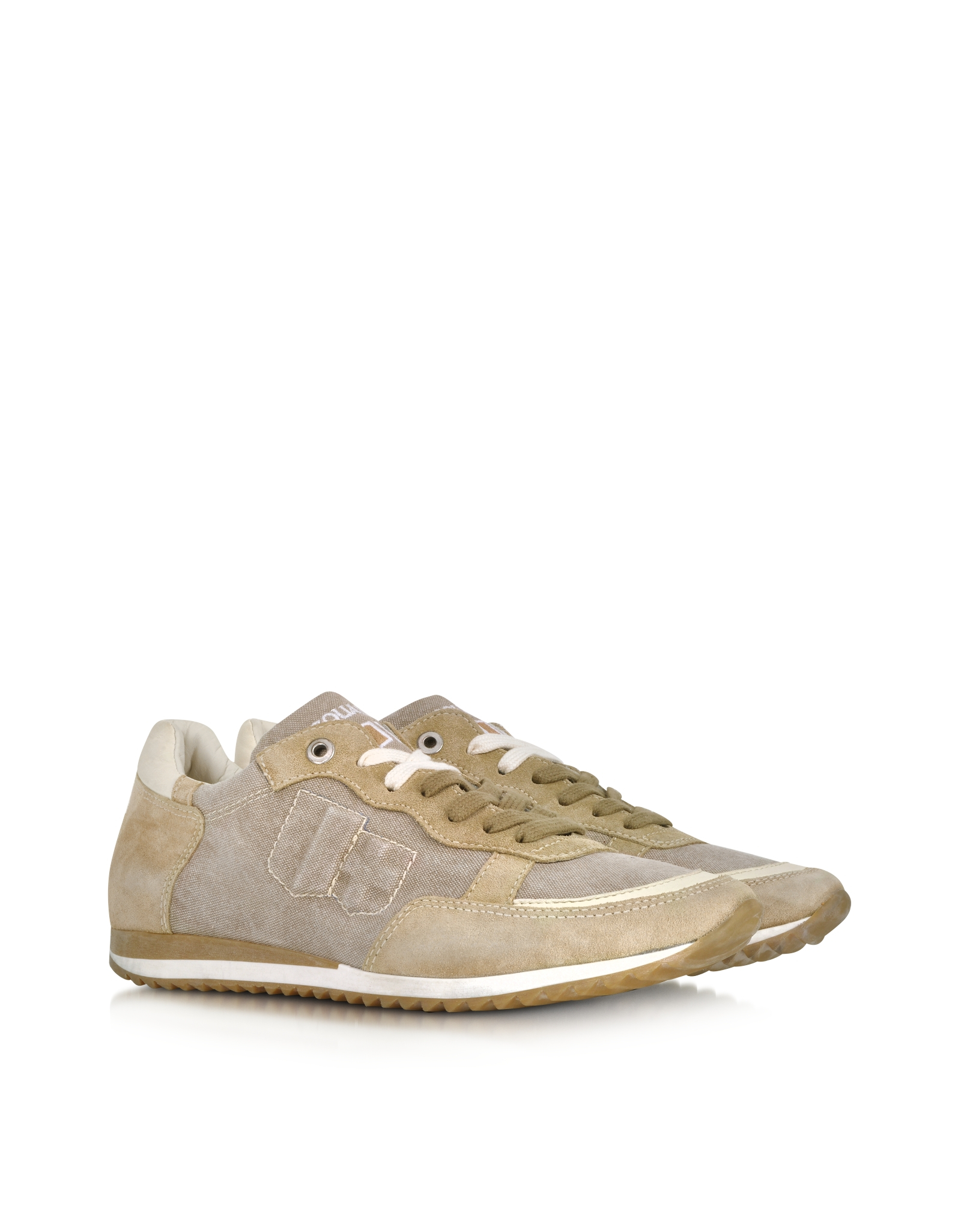 D’acquasparta Magnifico Ecru Canvas and Suede Runner in Beige for Men
