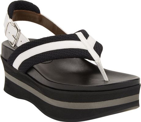 Marni in Sandals  marni Platform Thong Lyst slingback  Black Slingback (white) sandals