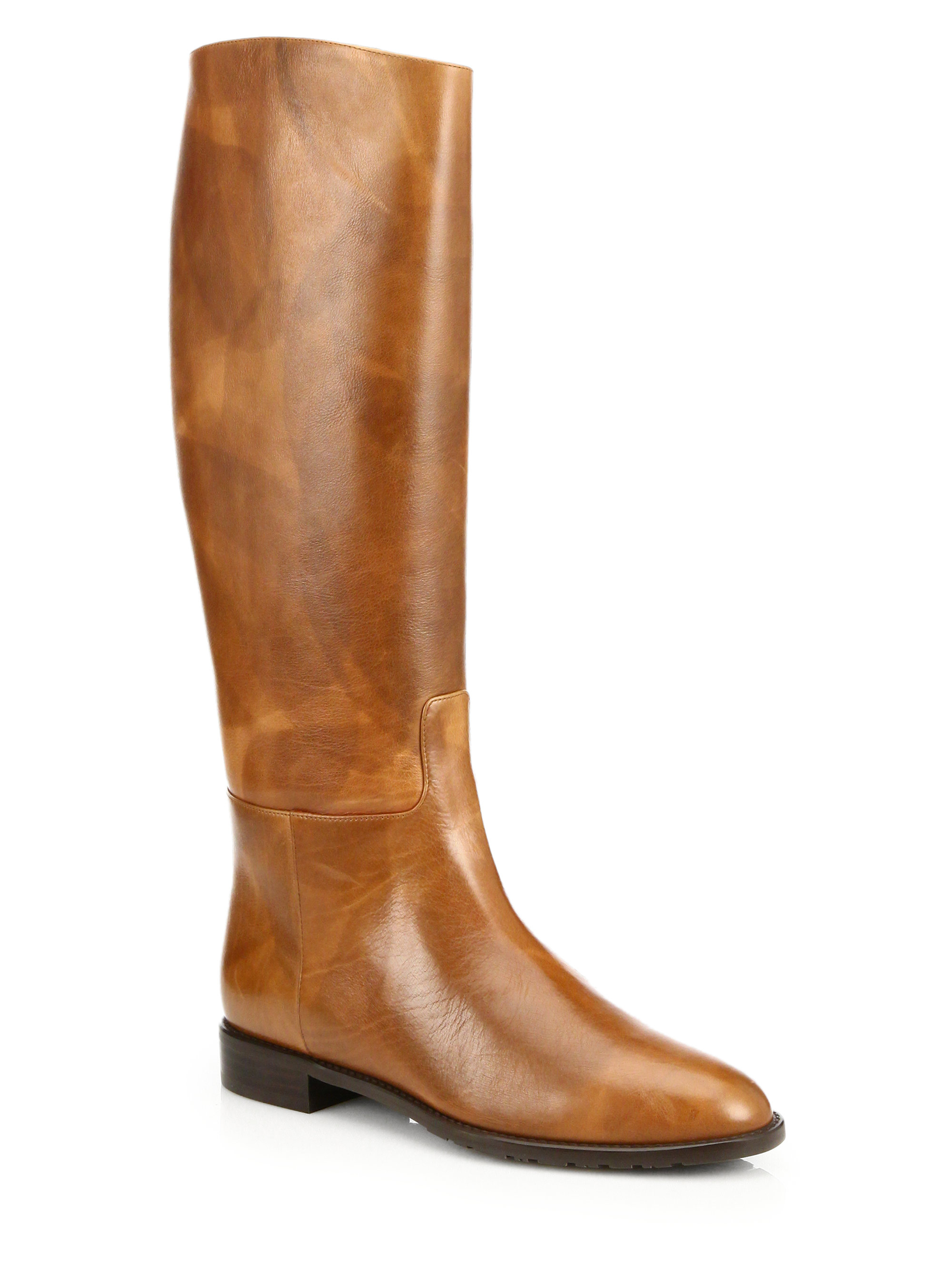 Stuart Weitzman Equine Leather Knee-High Boots in Brown (SADDLE) | Lyst