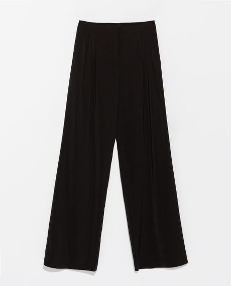zara black palazzo pants