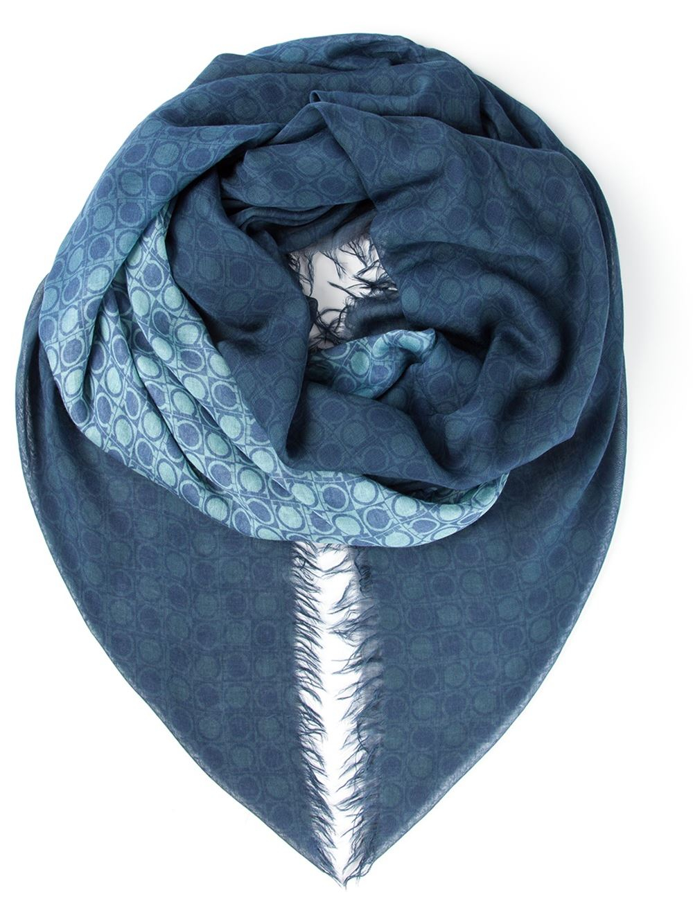 ferragamo gancio scarf in blue lyst ferragamo gancio scarf in blue lyst