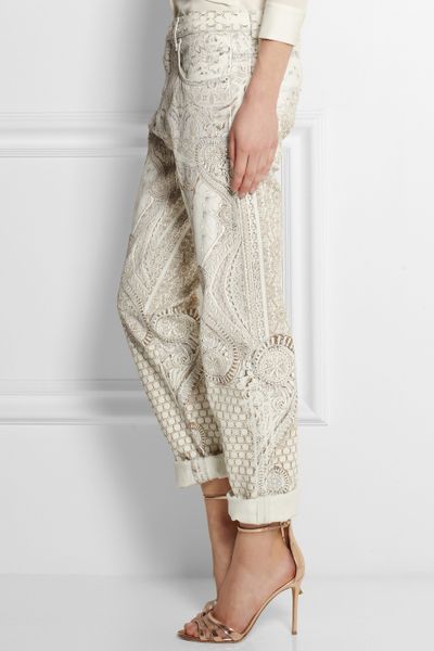 roberto cavalli white jeans