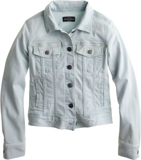 J.crew Stretch Denim Jacket in Blue (light blue) | Lyst