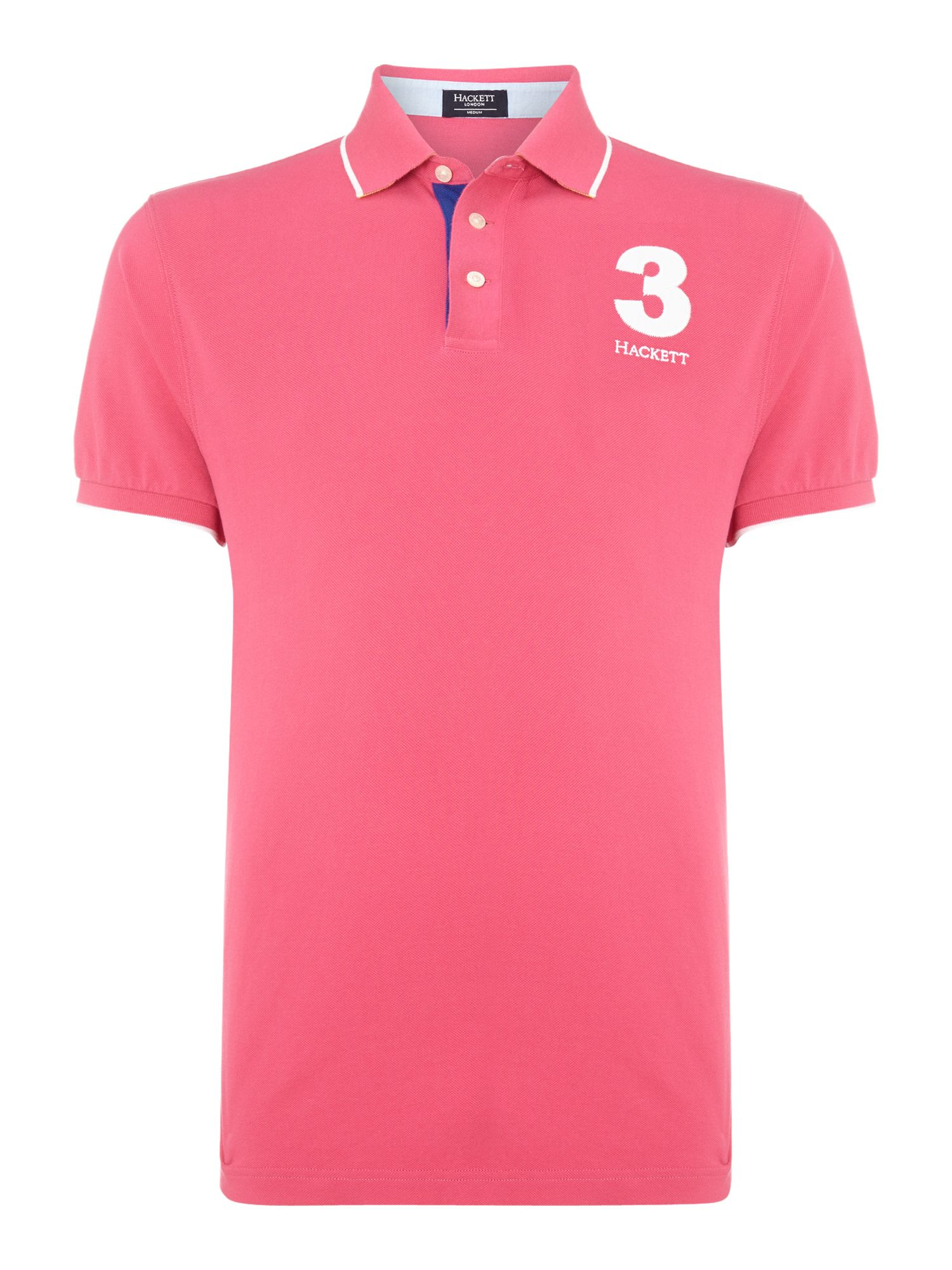 Hackett Classic Number Polo in Pink for Men (Hibiscus)