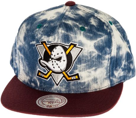 acid snapback ducks mighty ness mitchell wash denim hat 2tone