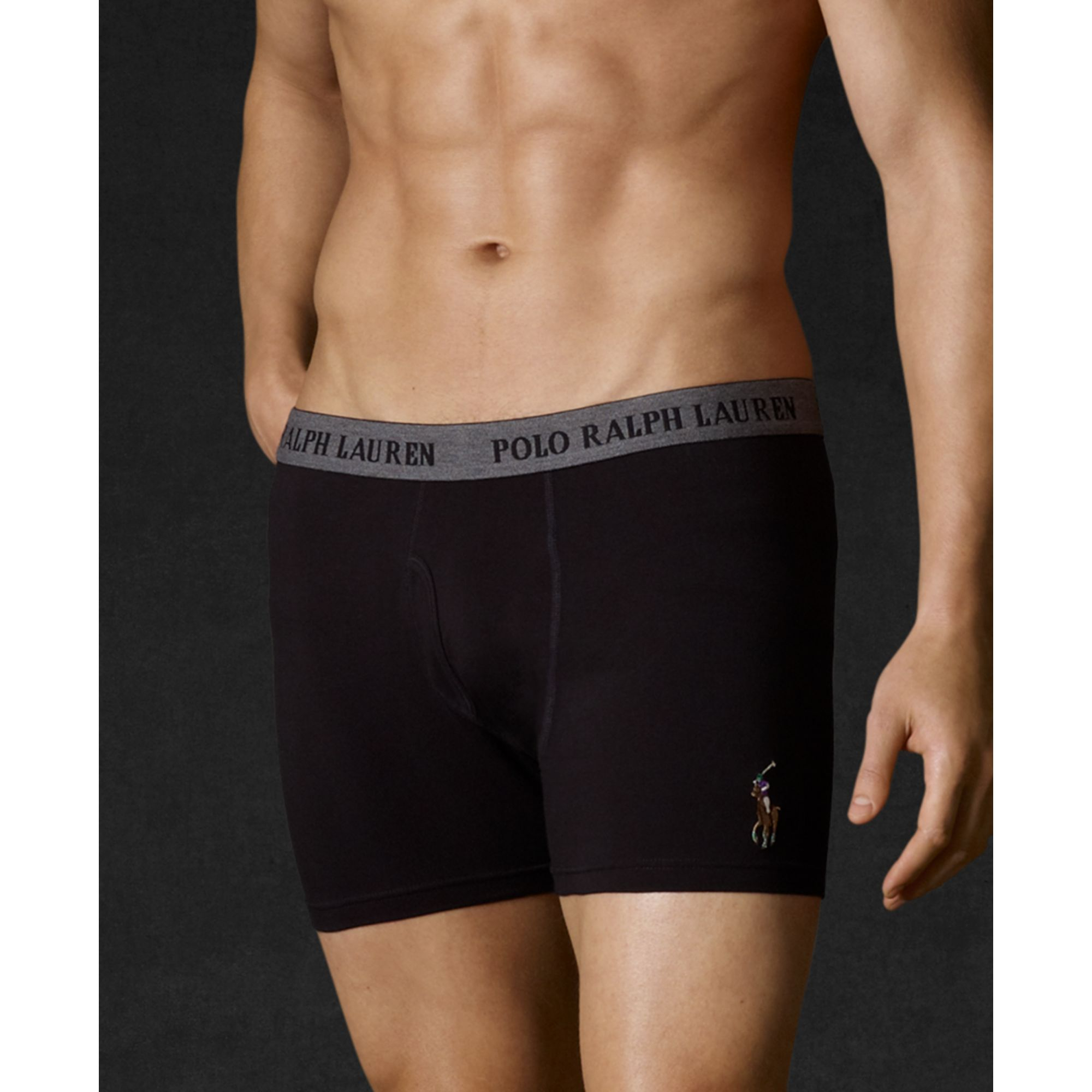 Polo Ralph Lauren Men'S Stretch Jersey Boxer Briefs in Black for Men