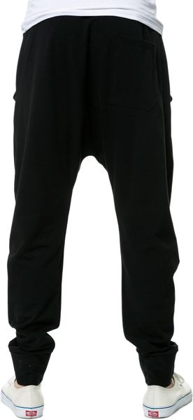 black drop crotch joggers