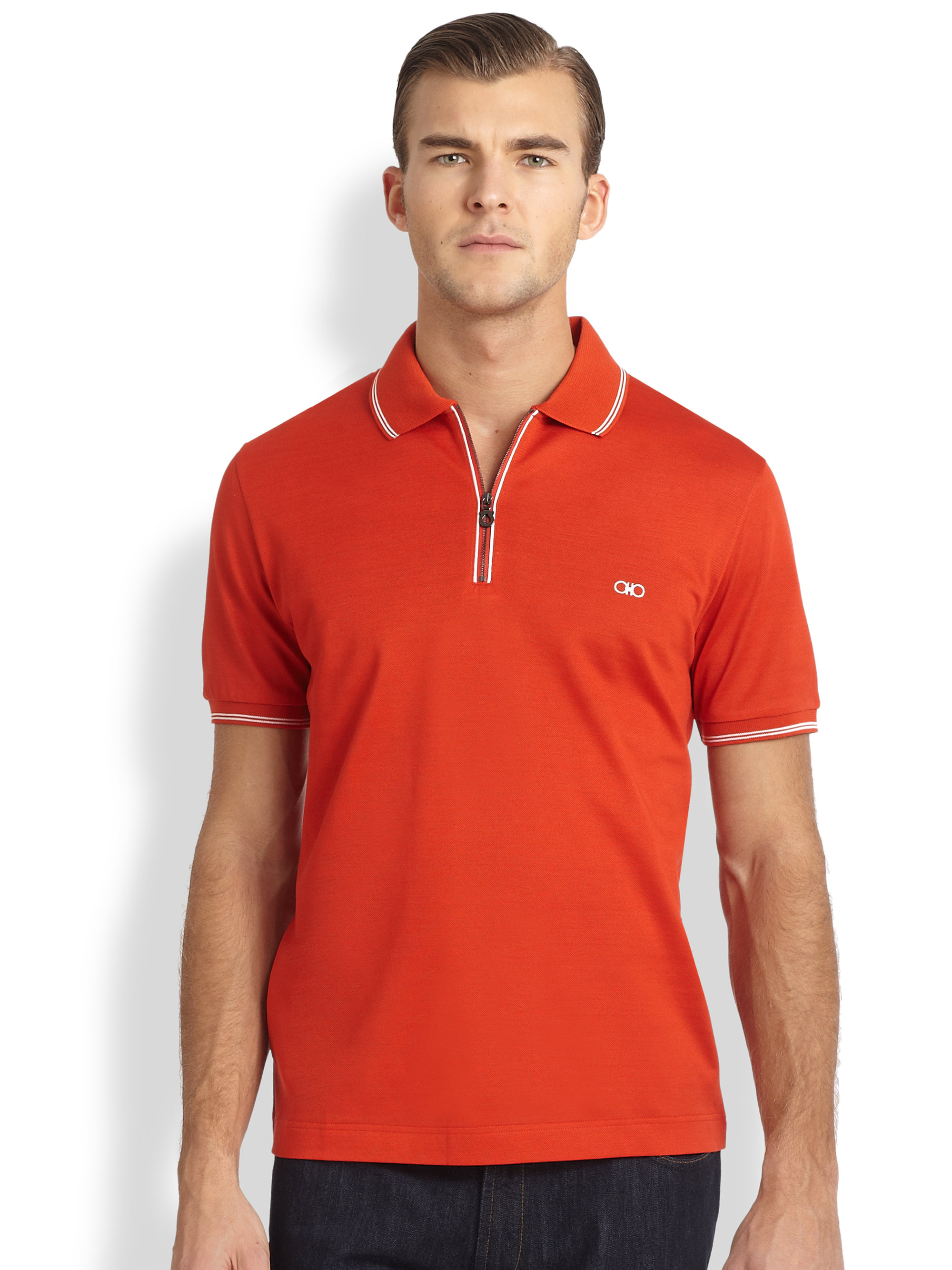 zip front polo